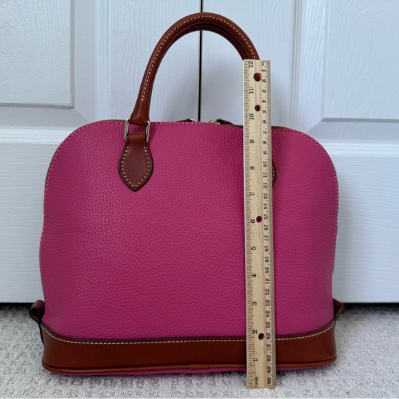 DOONEY & BOURKE | NWOT Pink Pebble Grain Zip Zip Satchel - Picture 4 of 9